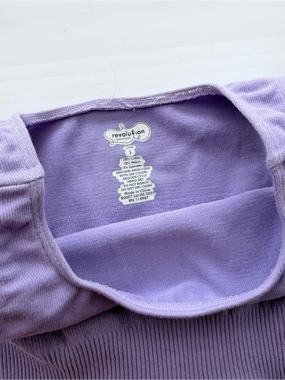 Revolution girls Lavender One-Piece dance leotards set basic Small